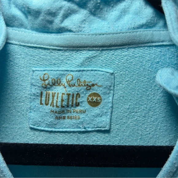 Lilly Pulitzer Luxletic Blue Ibiza Cassi Popover Sweater Size XXS - Picture 7 of 10